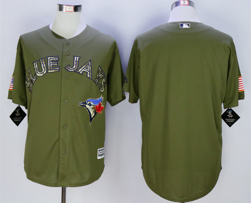 Blue Jays Blank Olive Green New Cool Base Jersey