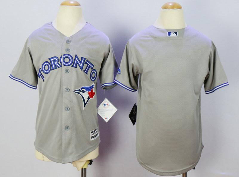 Blue Jays Blank Youth New Cool Base Jersey - Click Image to Close