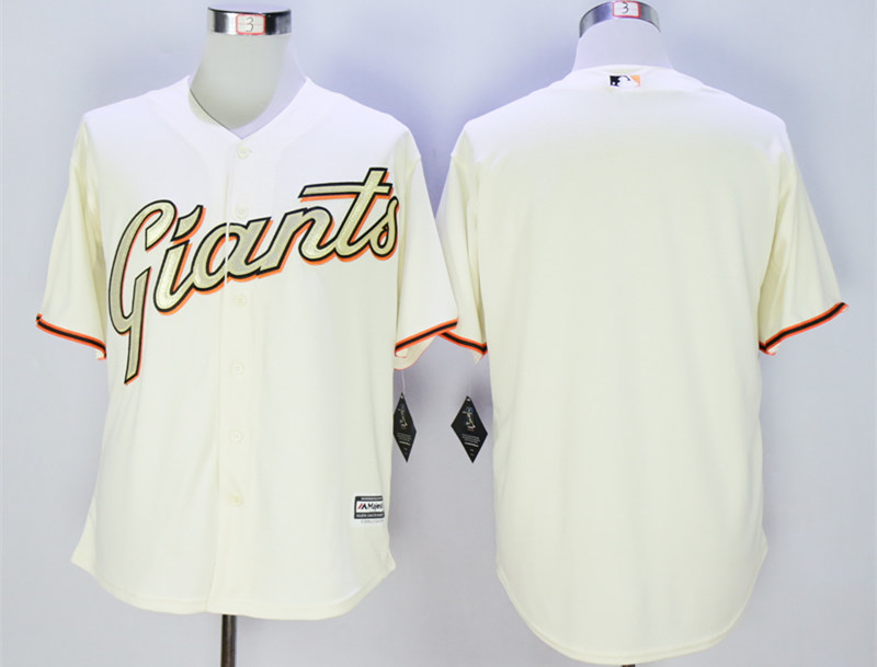 Giants Blank Cream 2014 Champions New Cool Base Jersey