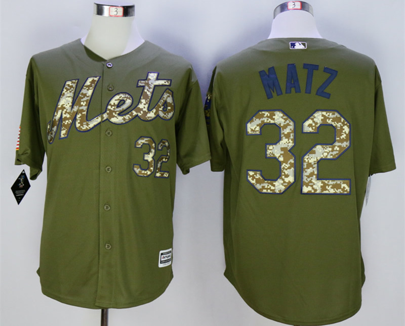 Mets 32 Steven Matz Olive Green New Cool Base Jersey