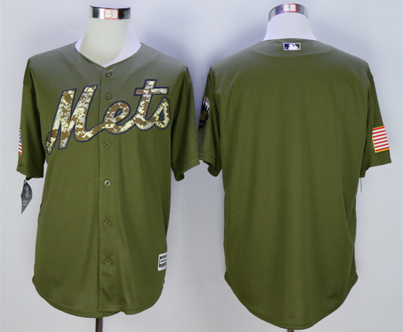 Mets Blank Olive Green New Cool Base Jersey