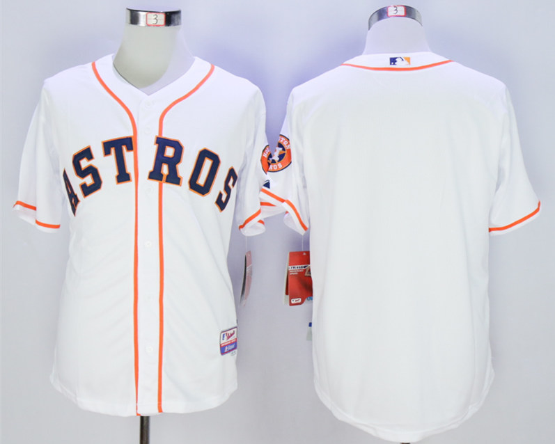 Astros Blank White Cool Base Jersey