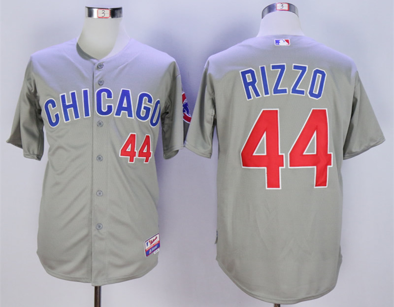 Cubs 44 Anthony Rizzo Grey Cool Base Jersey - Click Image to Close