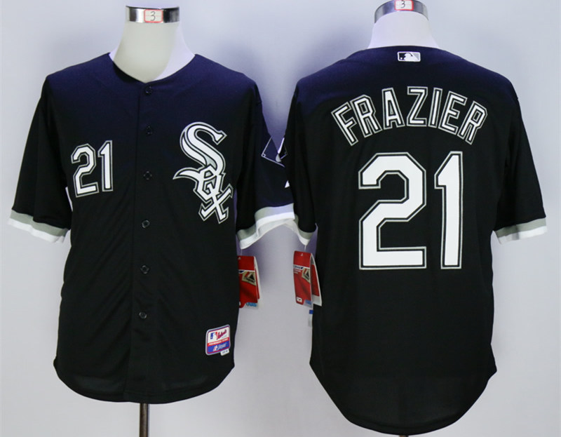 White Sox 21 Todd Frazier Black Cool Base Jersey