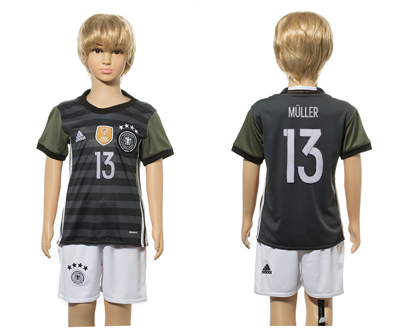 Germany 13 MULLER Away UEFA Euro 2016 Youth Jersey