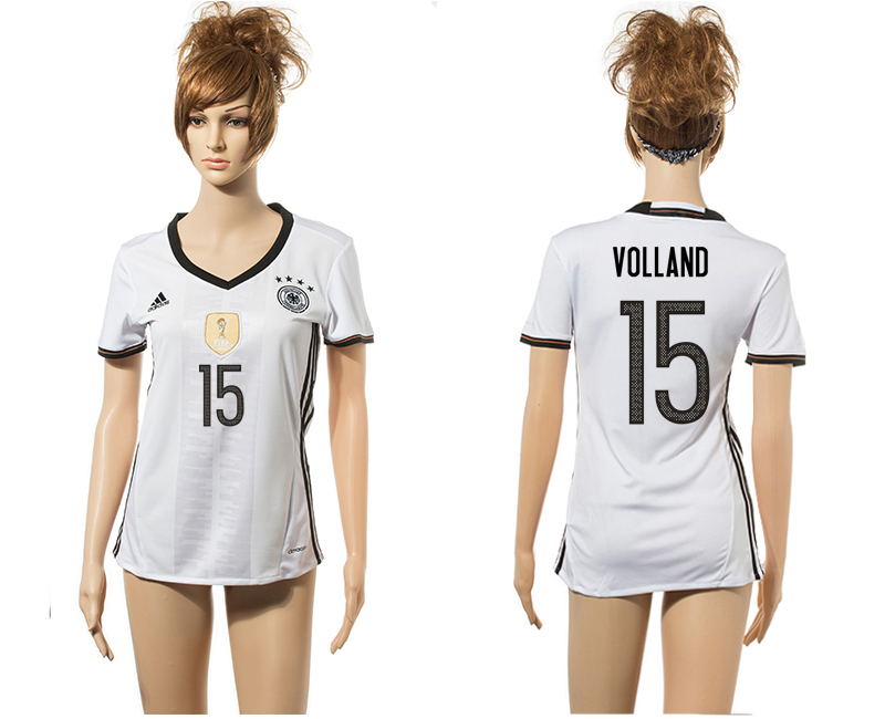 Germany 15 VOLLAND Home Euro 2016 Women Jersey