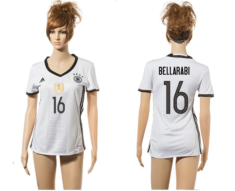Germany 16 BELLARABI Home Euro 2016 Women Jersey
