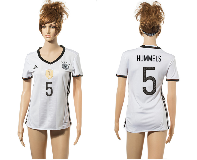 Germany 5 HUMMELS Home Euro 2016 Women Jersey