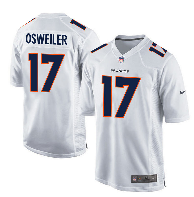 Nike Broncos 17 Brock Osweiler White Game Event Jersey
