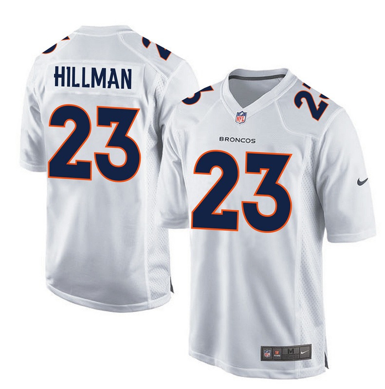 Nike Broncos 23 Ronnie Hillman White Game Event Jersey