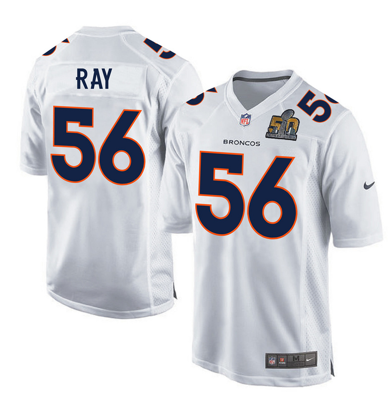 Nike Broncos 56 Shane Ray White Super Bowl 50 Bound Game Event Jersey