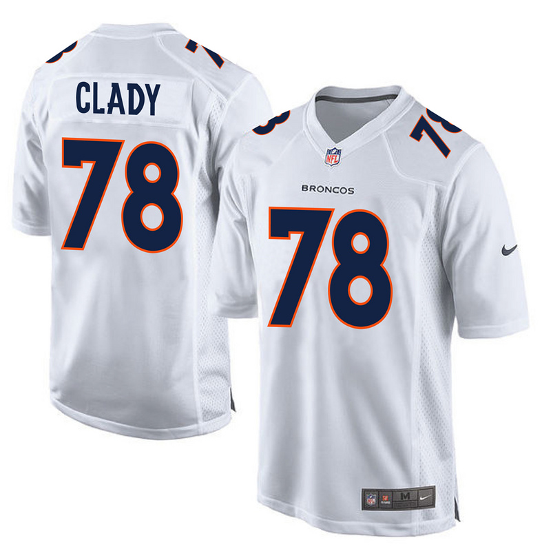 Nike Broncos 78 Ryan Clady White Game Event Jersey