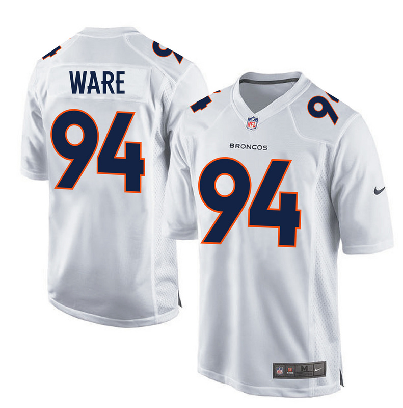 Nike Broncos 94 DeMarcus Ware White Game Event Jersey