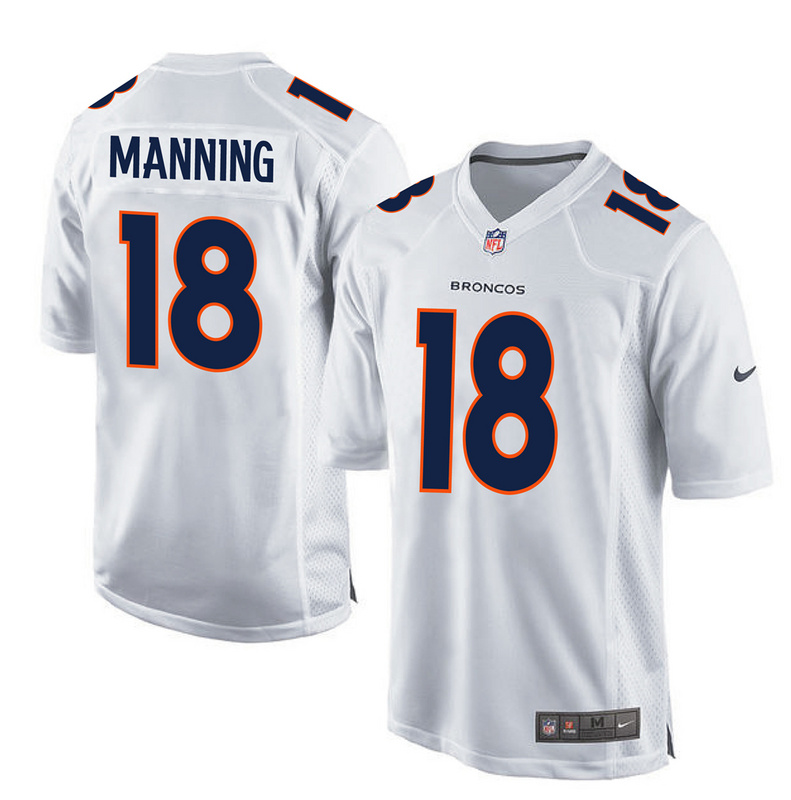 Nike Broncos 18 Peyton Manning White Youth Game Event Jersey
