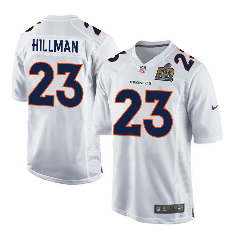 Nike Broncos 23 Ronnie Hillman White Youth Super Bowl 50 Bound Game Event Jersey