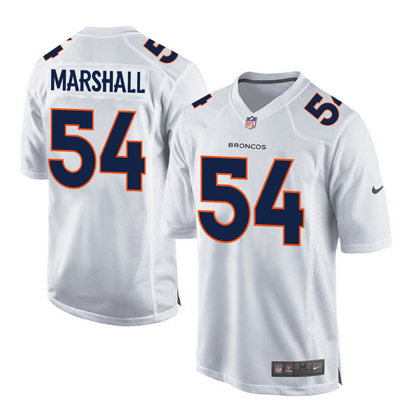 Nike Broncos 54 Brandon Marshall White Youth Game Event Jersey