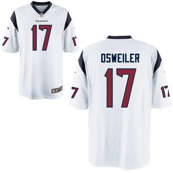 Nike Texans 17 Brock Osweiler White Game Jersey - Click Image to Close