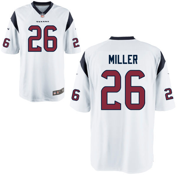 Nike Texans 26 Lamar Miller White Game Jersey