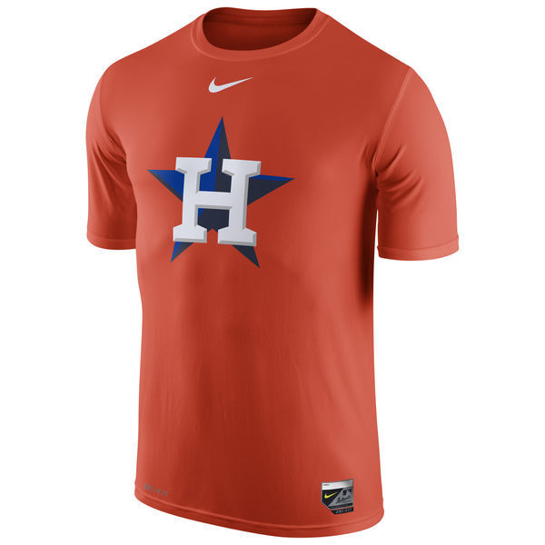 Nike Astros Fresh Logo Orange Men's Short Sleeve T-Shirt
