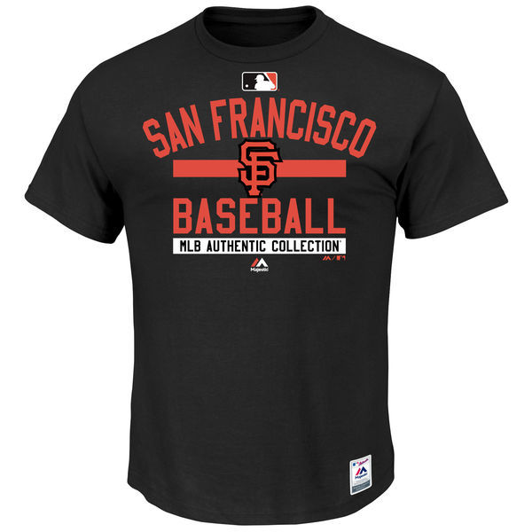Nike Giants MLB Authentic Collection Black Men's Short Sleeve T-Shirt