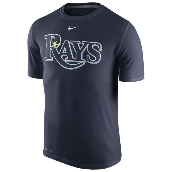 Nike Rays Team Logo Blue Men's Short Sleeve T-Shirt - Click Image to Close