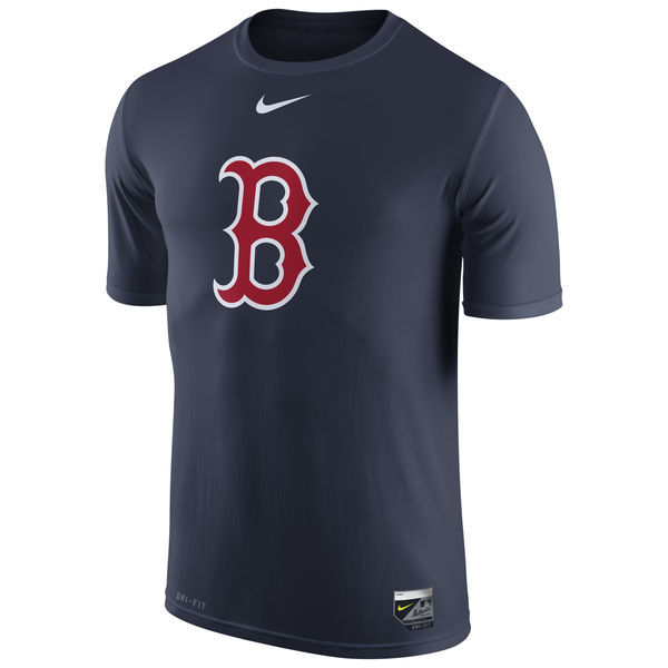 Nike Red Sox Fresh Logo Navy Men's Short Sleeve T-Shirt
