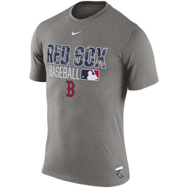 Nike Red Sox Grey Men's Short Sleeve T-Shirt