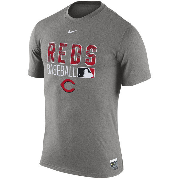 Nike Reds Grey Men's Short Sleeve T-Shirt
