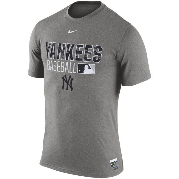 Nike Yankees Grey Men's Short Sleeve T-Shirt