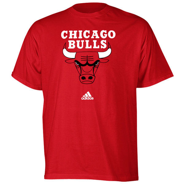 Chicago Bulls Red Short Sleeve Men's T-Shirt02 - Click Image to Close