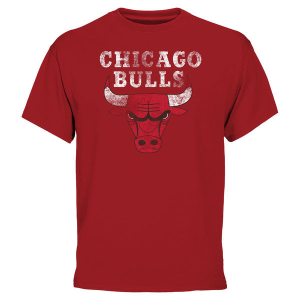 Chicago Bulls Red Short Sleeve Men's T-Shirt03 - Click Image to Close