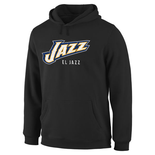 Utah Jazz Pullover Hoodie Black02 - Click Image to Close