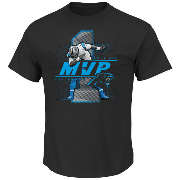 Nike Carolina Panthers Black MVP Short Sleeve Men's T-Shirt