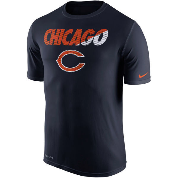 Nike Chicago Bears Blue Short Sleeve Men's T-Shirt02