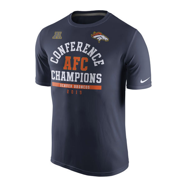 Nike Denver Broncos Blue Conference AFC Champions Short Sleeve Men's T-Shirt