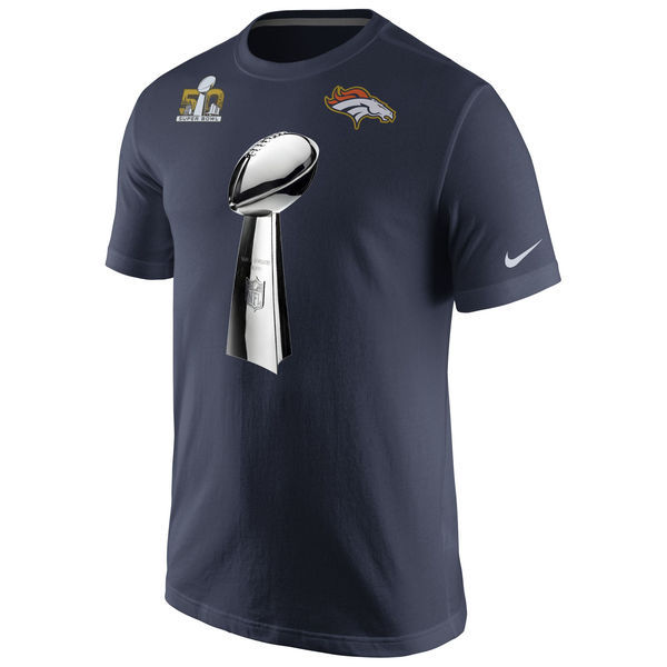 Nike Denver Broncos Blue Super Bowl 50 Champions Short Sleeve Men's T-Shirt06 Nike Denver Broncos Blue Super Bowl 50 Champions Short Sleeve Men's T-Shirt06