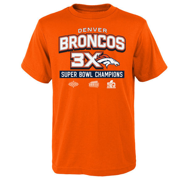 Nike Denver Broncos Orange Super Bowl Champions Short Sleeve Men's T-Shirt