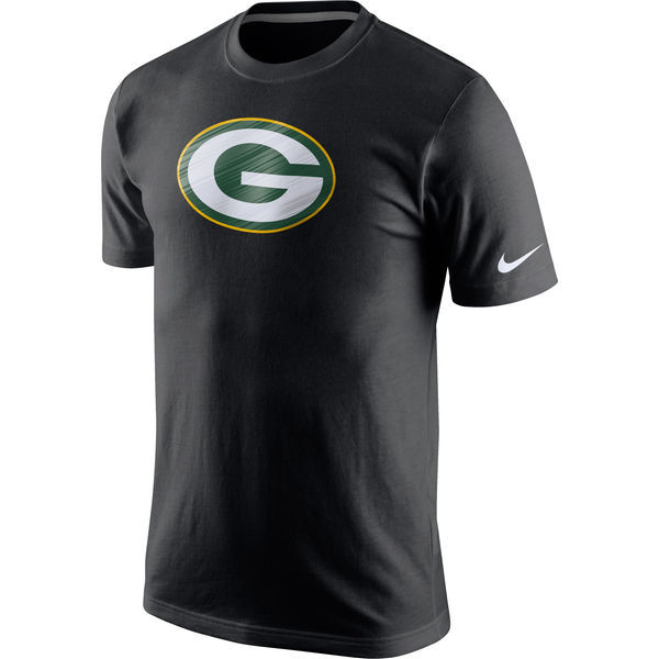 Nike Green Bay Packers Black Short Sleeve Men's T-Shirt
