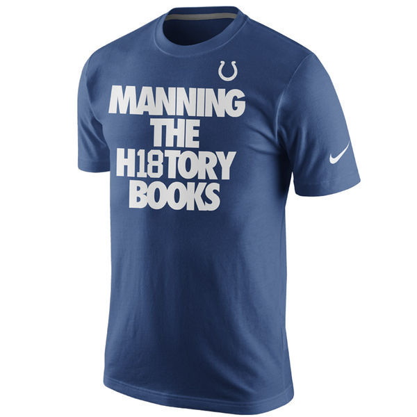 Nike Indianapolis Colts Blue Short Sleeve Men's T-Shirt05