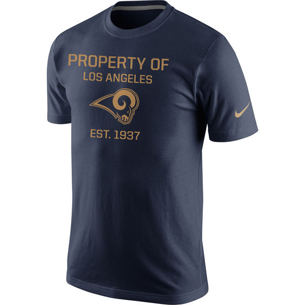 Nike Los Angeles Rams Blue Short Sleeve Men's T-Shirt02