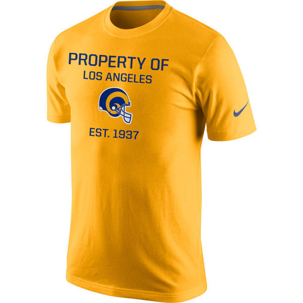 Nike Los Angeles Rams Yellow Short Sleeve Men's T-Shirt