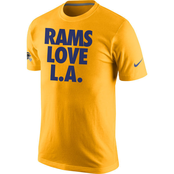 Nike Los Angeles Rams Yellow Short Sleeve Men's T-Shirt02