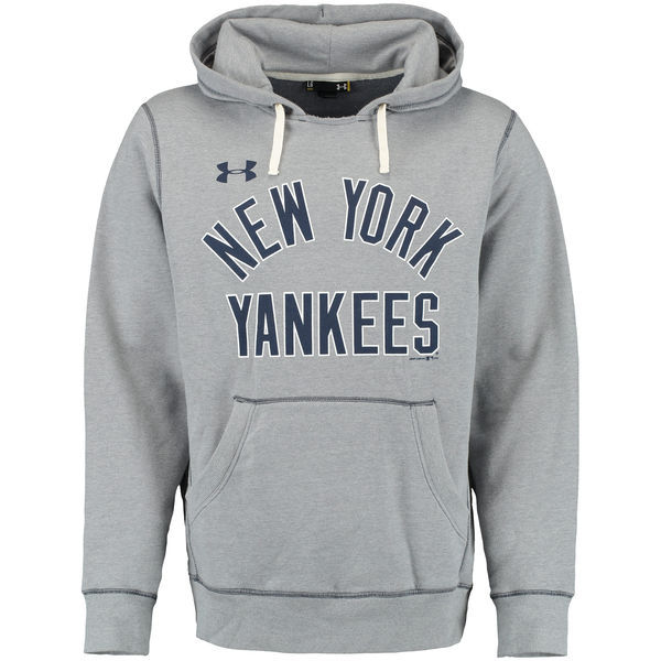 New York Yankees Pullover Hoodie Grey - Click Image to Close