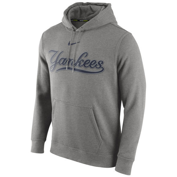 New York Yankees Pullover Hoodie Grey02 - Click Image to Close