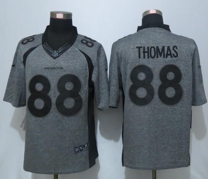 Nike Broncos 88 Demaryius Thomas Grey Gridiron Grey Limited Jersey