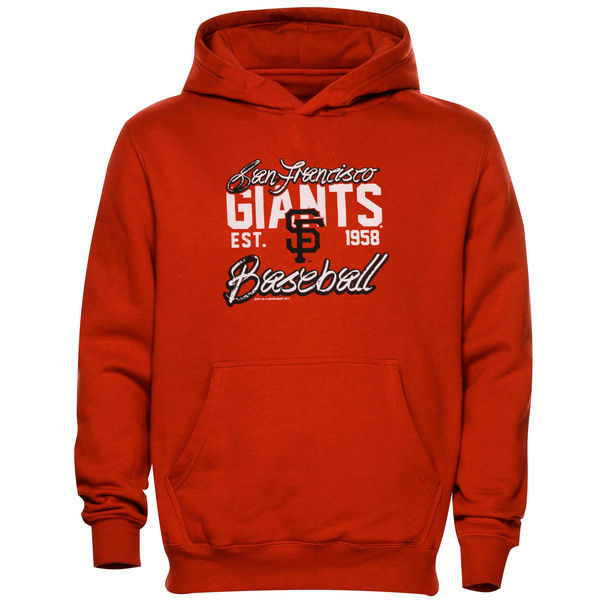 San Francisco Giants Pullover Hoodie Orange02 - Click Image to Close