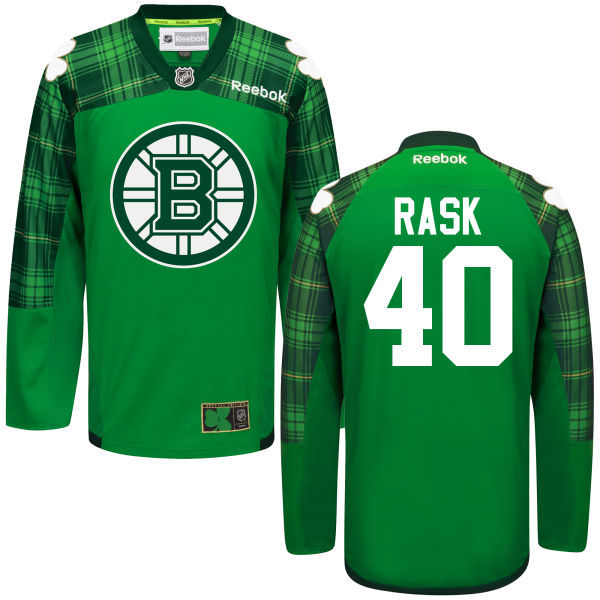 Bruins 40 Tuukka Rask Green St. Patrick's Day Reebok Jersey