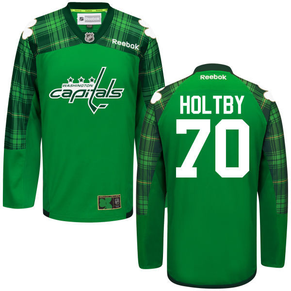Capitals 70 Braden Holtby Green St. Patrick's Day Reebok Jersey