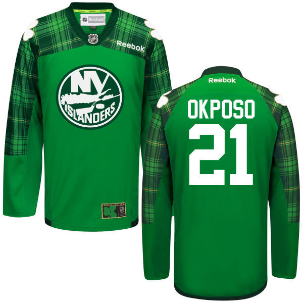 Islanders 21 Kyle Okposo Green St. Patrick's Day Reebok Jersey