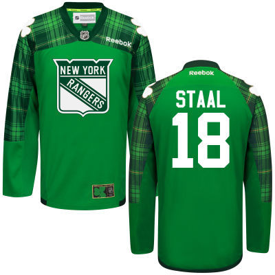 Rangers 18 Marc Staal Green St. Patrick's Day Reebok Jersey
